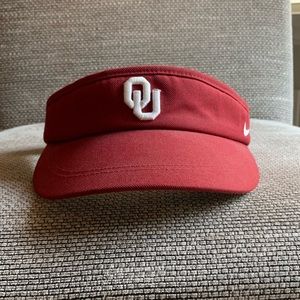 OU Boomer Sooner Oklahoma University crimson visor